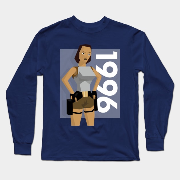 Lara Croft 1996 Long Sleeve T-Shirt by Store94